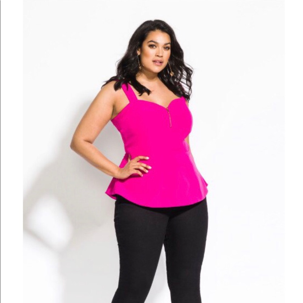 City chic peplum top